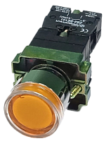 LAY5-BW3561 - кнопка с желтой LED подсветкой AC230V, 1НР