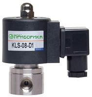 KLS-08N AC230V - клапан электромагнитный прямого действия Ду8, Н.З. нерж+PTFE