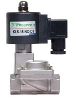 KLS-15NK DC24V - клапан электромагнитный с пилотом Ду15, Н.О. нерж+PTFE